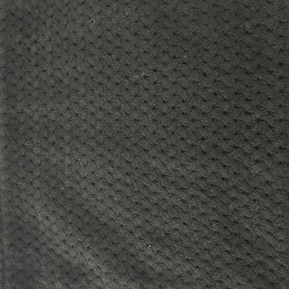 Isaac Mizrahi Infinity Scarf 100% Cashmere Black Basketweave Knit Crochet 15x55 - Picture 6 of 6